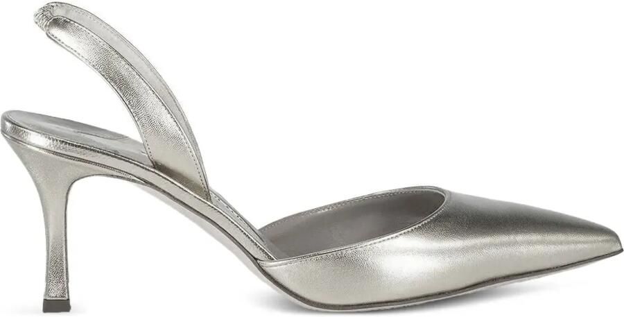 Manolo Blahnik 70 mm Carolyne slingback pumps Zilver