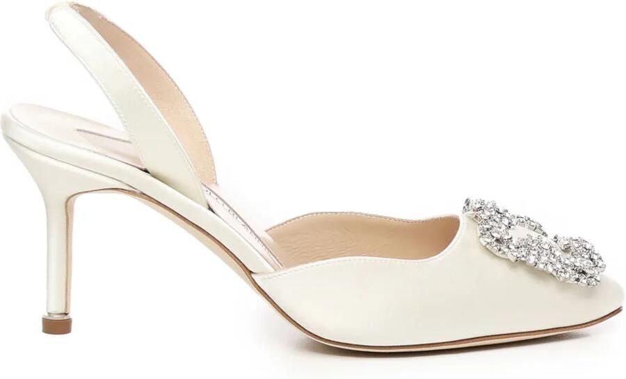 Manolo Blahnik 70 mm Hangisli pumps Wit