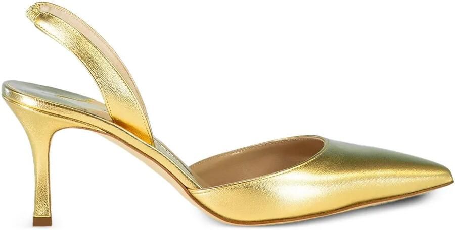 Manolo Blahnik 70mm Carolyne pumps Goud