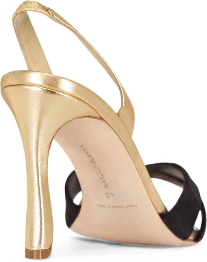 Manolo Blahnik Callydra sandalen met gekruist bandje Goud - Foto 2
