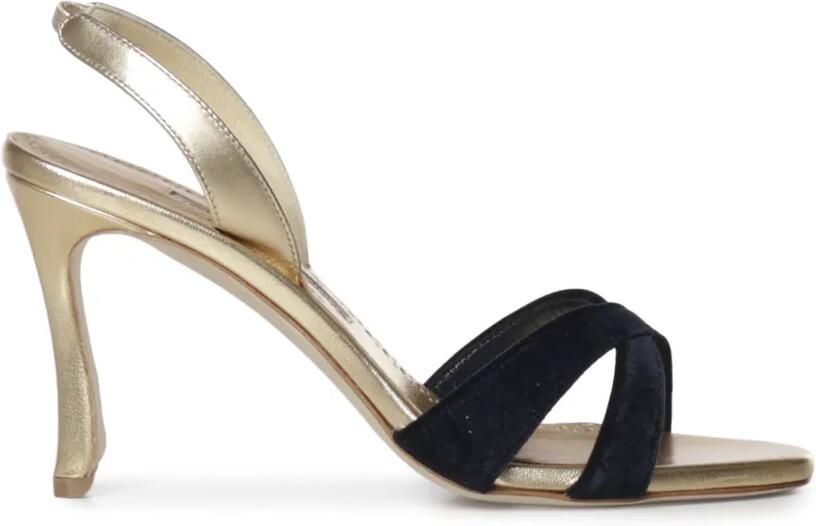 Manolo Blahnik Callydra sandalen met gekruist bandje Zwart