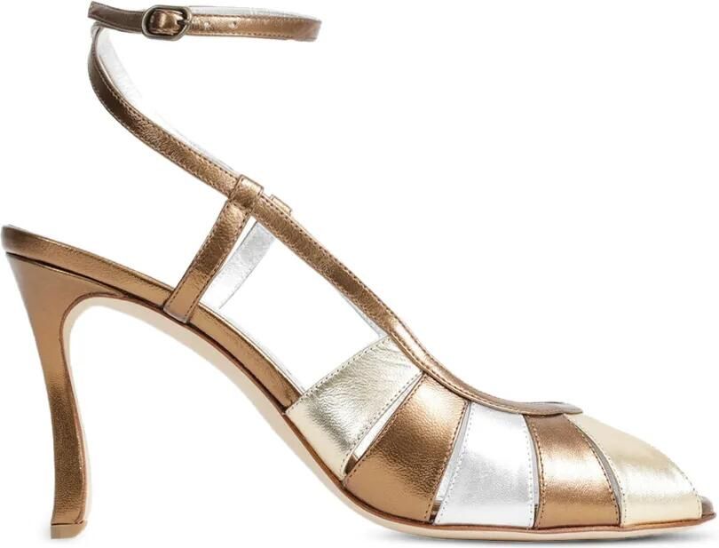 Manolo Blahnik Sandalen met metallic-effect Goud - Foto 2
