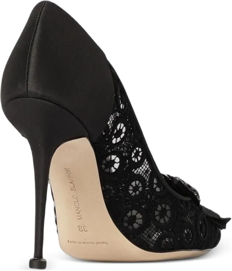 Manolo Blahnik Danceny pumps verfraaid met kant Zwart - Foto 2