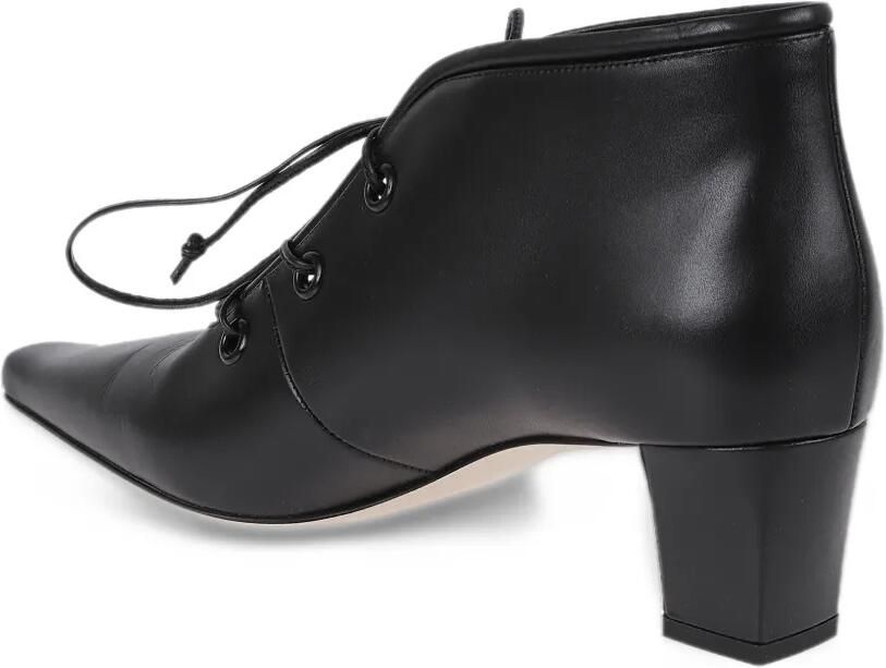 Manolo Blahnik Fuxa lace-up leather ankle boots Zwart - Foto 2