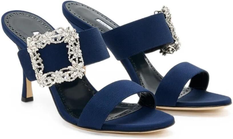 Manolo Blahnik Gable sandalen met juweelgesp Blauw - Foto 2