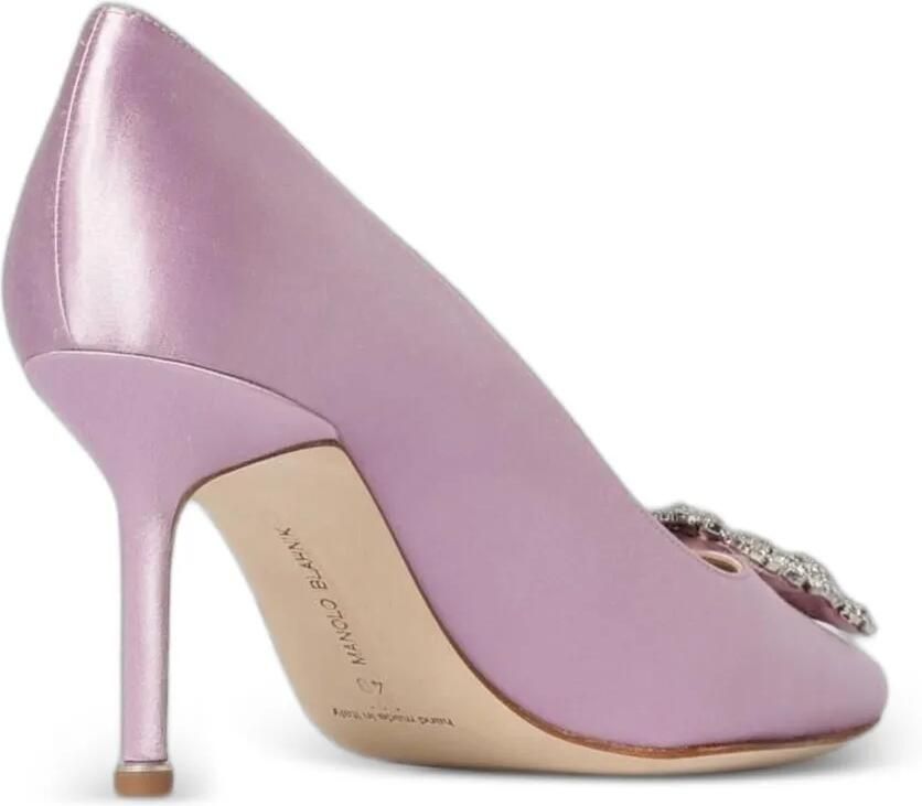 Manolo Blahnik Hangisi pumps met gesp Paars