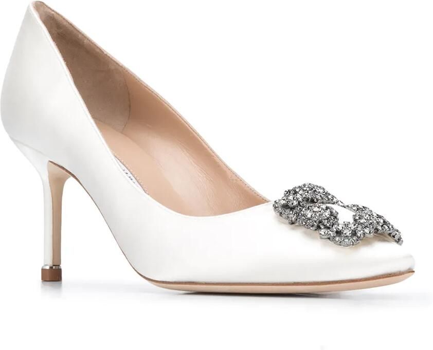 Manolo Blahnik Hangisi pumps met gesp Wit - Foto 2
