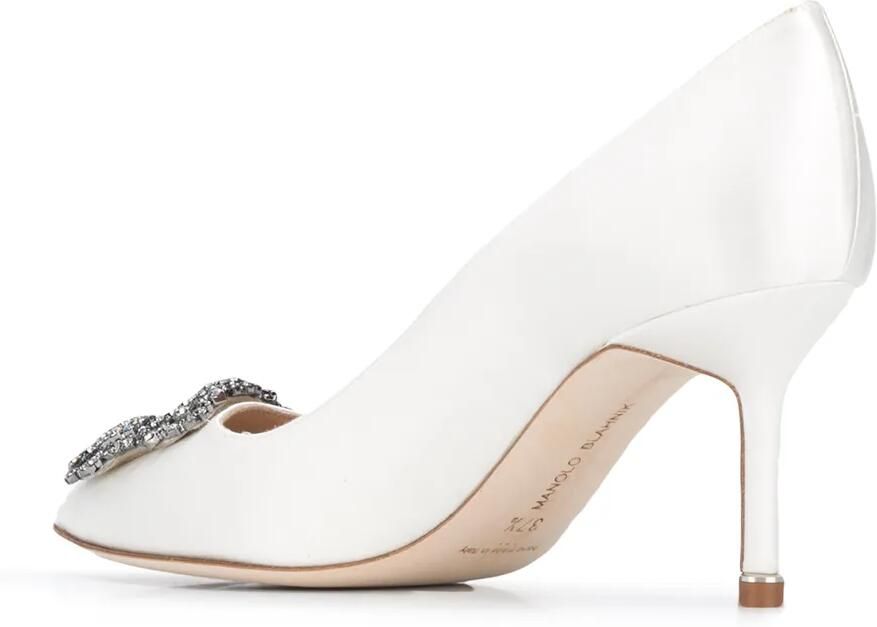 Manolo Blahnik Hangisi pumps met gesp Wit - Foto 3