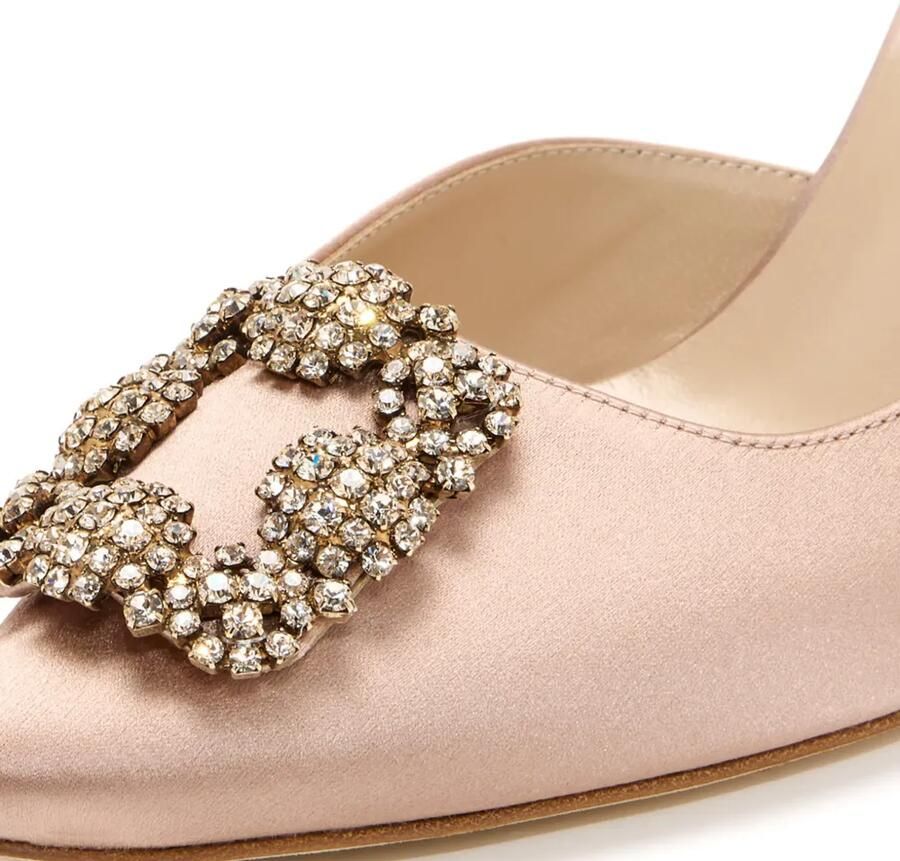 Manolo Blahnik Hangisi pumps met kristallen gesp Roze - Foto 2