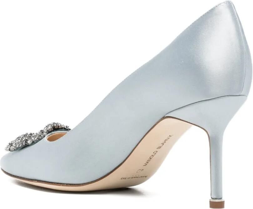 Manolo Blahnik Hangisi pumps verfraaid met kristallen Blauw - Foto 2