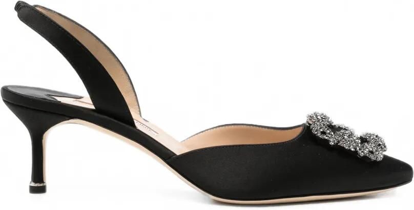 Manolo Blahnik Hangisli pumps met gespdetail Zwart