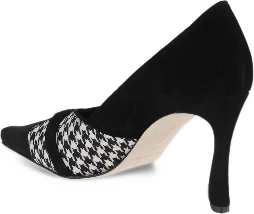 Manolo Blahnik houndstooth buckle-detail pumps Zwart - Foto 3