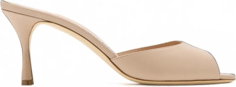 Manolo Blahnik Jada leren muiltjes Beige