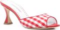 Manolo Blahnik Jadara muiltjes met gingham ruit Rood - Rood