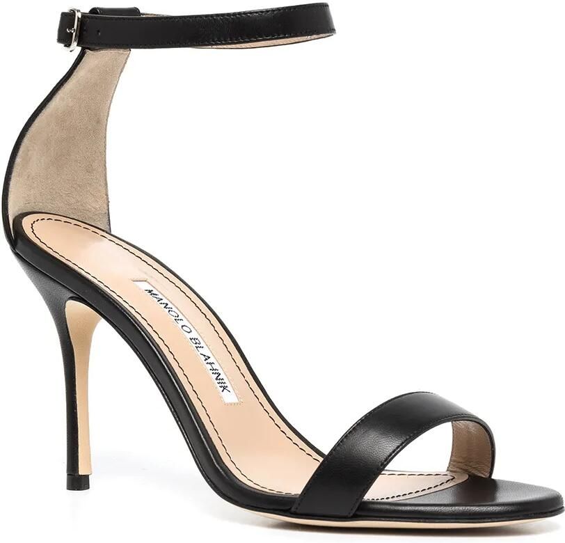 Manolo Blahnik Leren sandalen Zwart - Foto 3