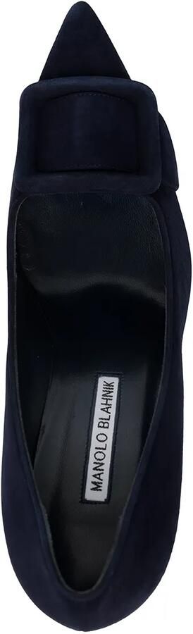 Manolo Blahnik Maysale fluwelen pumps Blauw - Foto 4