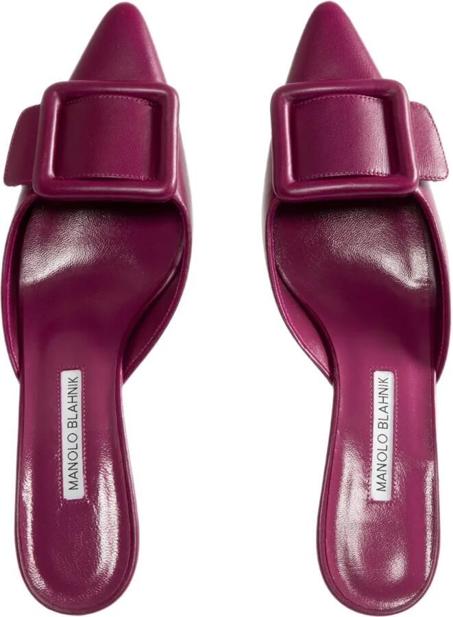 Manolo Blahnik Maysale muiltjes met gesp Paars - Foto 2