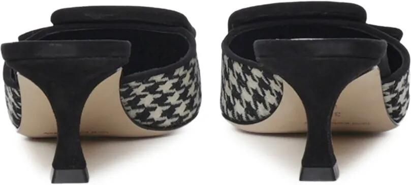 Manolo Blahnik Maysale muiltjes met pied-de-poule print Wit - Foto 2
