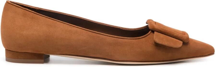Manolo Blahnik Maysale platte pumps Bruin