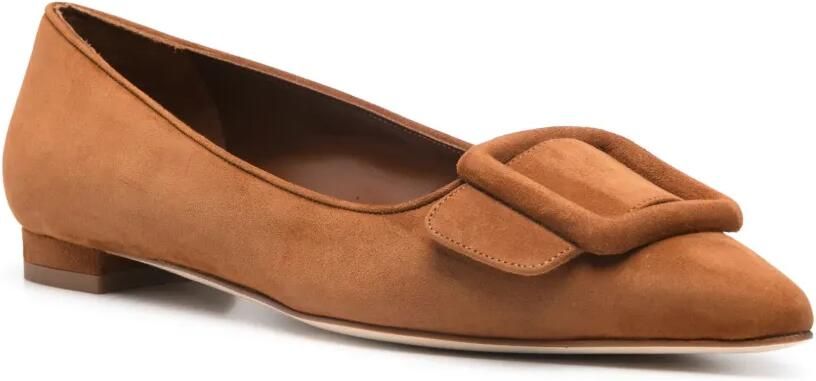 Manolo Blahnik Maysale platte pumps Bruin - Foto 2