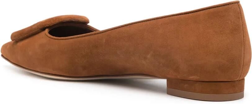 Manolo Blahnik Maysale platte pumps Bruin - Foto 4