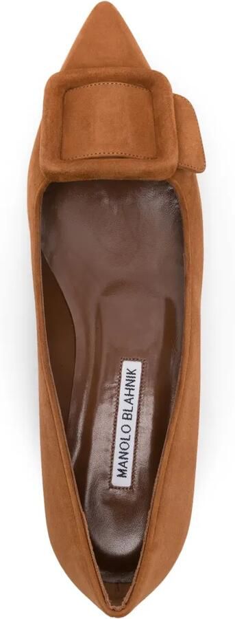 Manolo Blahnik Maysale platte pumps Bruin - Foto 3
