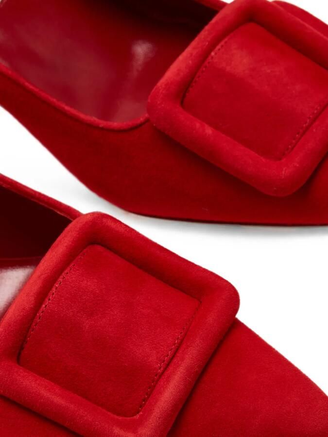 Manolo Blahnik Maysale suède pumps Rood - Foto 2