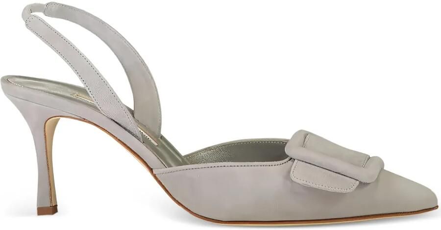 Manolo Blahnik Maysli 70 mm slingback pumps Grijs