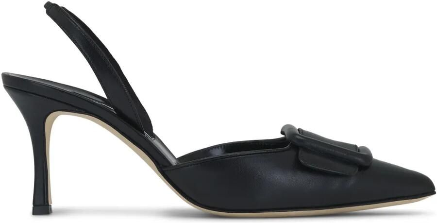 Manolo Blahnik Maysli leren slingback pumps van nappa leer Zwart