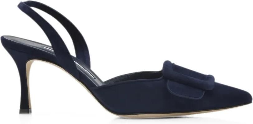 Manolo Blahnik Maysli slingback pumps met gesp-detail Blauw