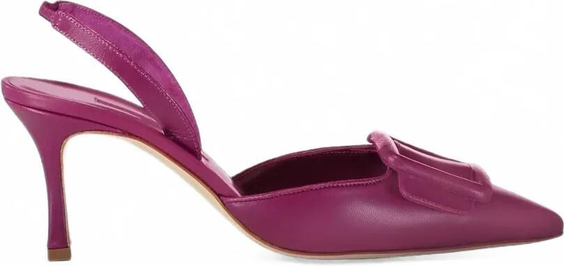 Manolo Blahnik Maysli slingback pumps met gesp-detail Paars