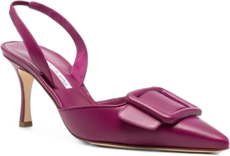 Manolo Blahnik Maysli slingback pumps met gesp-detail Paars - Foto 2