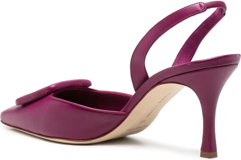 Manolo Blahnik Maysli slingback pumps met gesp-detail Paars - Foto 3