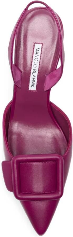 Manolo Blahnik Maysli slingback pumps met gesp-detail Paars - Foto 4