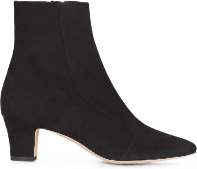 Manolo Blahnik Myconia suède enkellaarzen Zwart