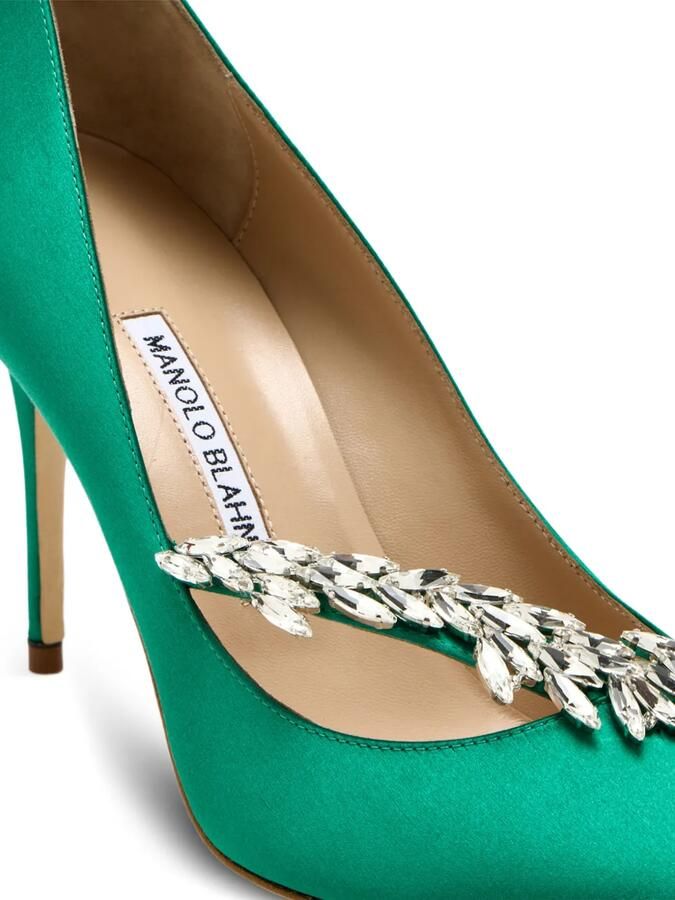 Manolo Blahnik Nadira pumps verfraaid met kristallen Groen - Foto 2