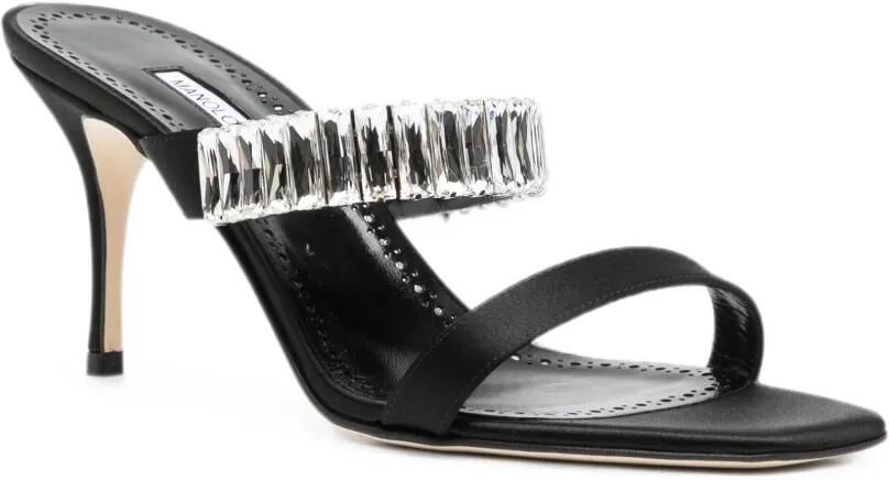Manolo Blahnik Sakobay sandalen verfraaid met kristallen Zwart - Foto 2