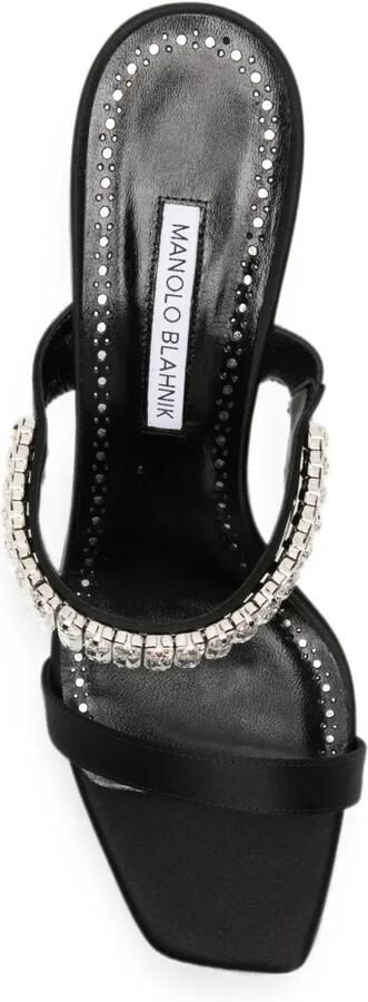 Manolo Blahnik Sakobay sandalen verfraaid met kristallen Zwart - Foto 4