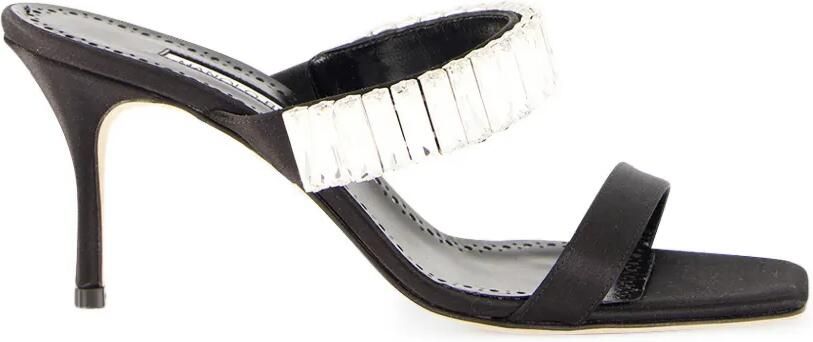 Manolo Blahnik Sakobay sandalen verfraaid met kristallen Zwart