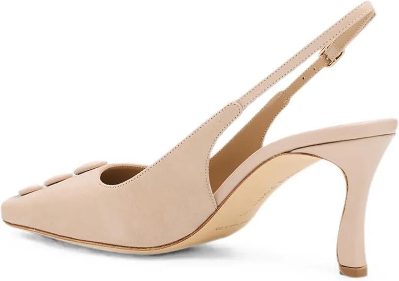 Manolo Blahnik Slingback pumps met knoopdetail Beige - Foto 3