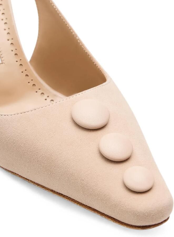 Manolo Blahnik Slingback pumps met knoopdetail Beige - Foto 2