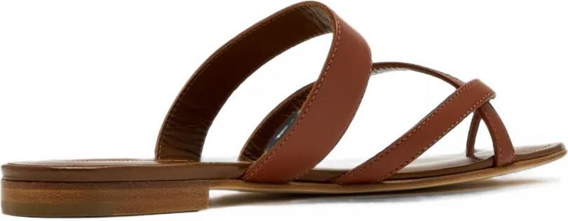 Manolo Blahnik Susa leren sandalen Bruin - Foto 4