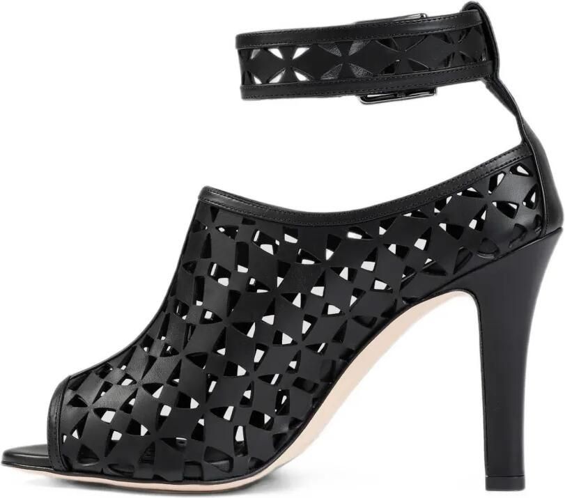 Manolo Blahnik Tingah laser-cut sandals Zwart - Foto 3