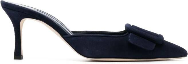 Manolo blahnik sales maysale suede mules
