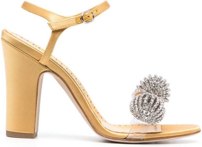 Manolo Blahnik Ostria sandalen verfraaid met ster Geel