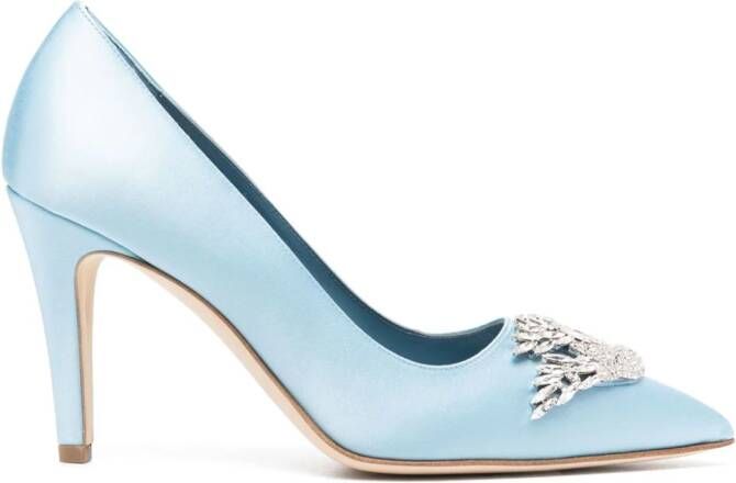 Manolo Blahnik Palos 90 pumps Blauw