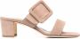 Manolo Blahnik Sandalen met grote gesp Beige - Thumbnail 1