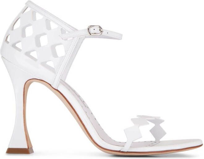 Manolo Blahnik Uitgesneden sandalen Wit