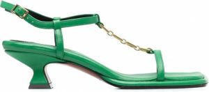 Manu Atelier Sandalen met vierkante neus Groen