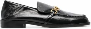 Manu Atelier The Tap loafers met ketting Zwart